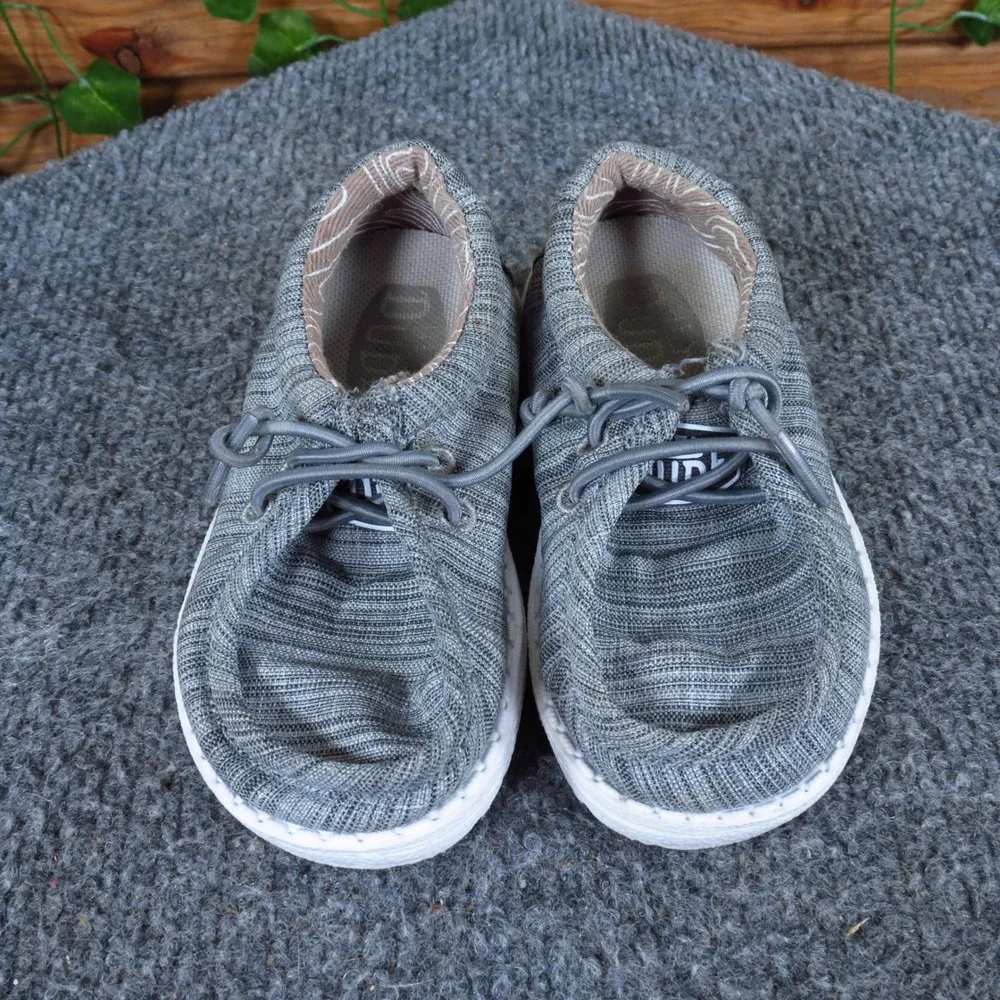 Hey Dude Wally Toddler Boy Shoe Size 6 Casual Loafer Stone Grey Linen 40160-270